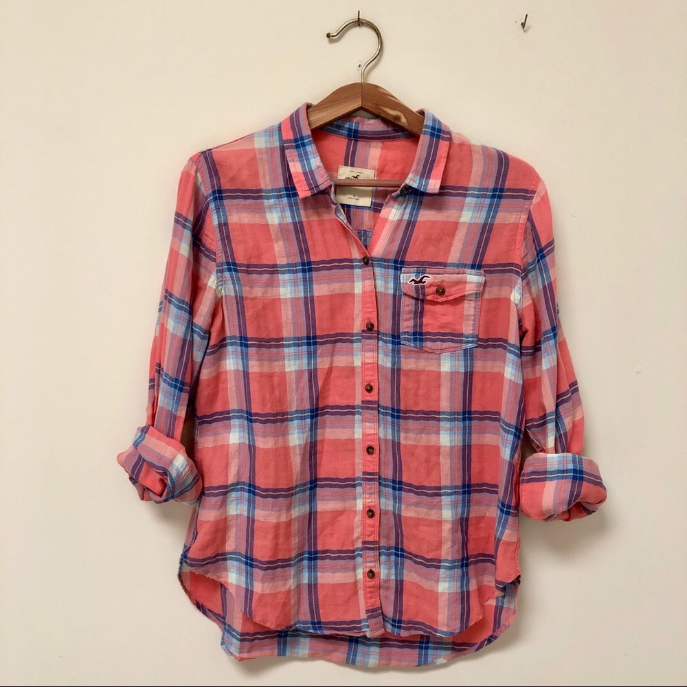 🙆🏻‍♀️Hollister Peach Plaid